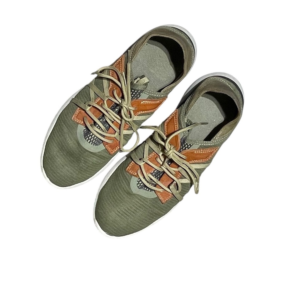 Olukai Nohea Moku Mens Olive Green Mesh Boat Shoes Sneakers Size 10.5